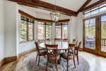 Vail Gore Creek 5 bedroom, dining roomawith full window view